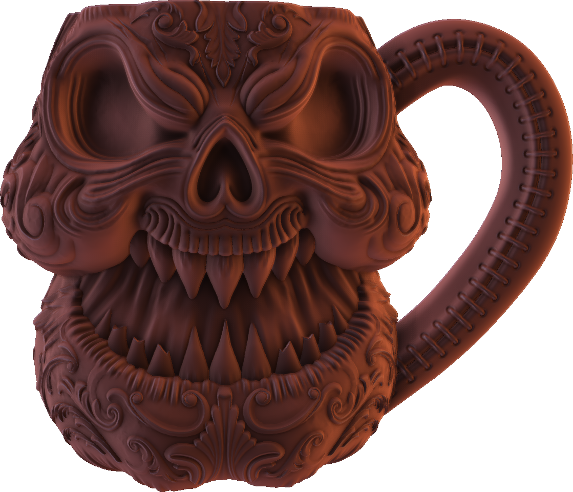 Digital Creative Works - Pumpkin Mug #5 - Halloween Prop/Decoration