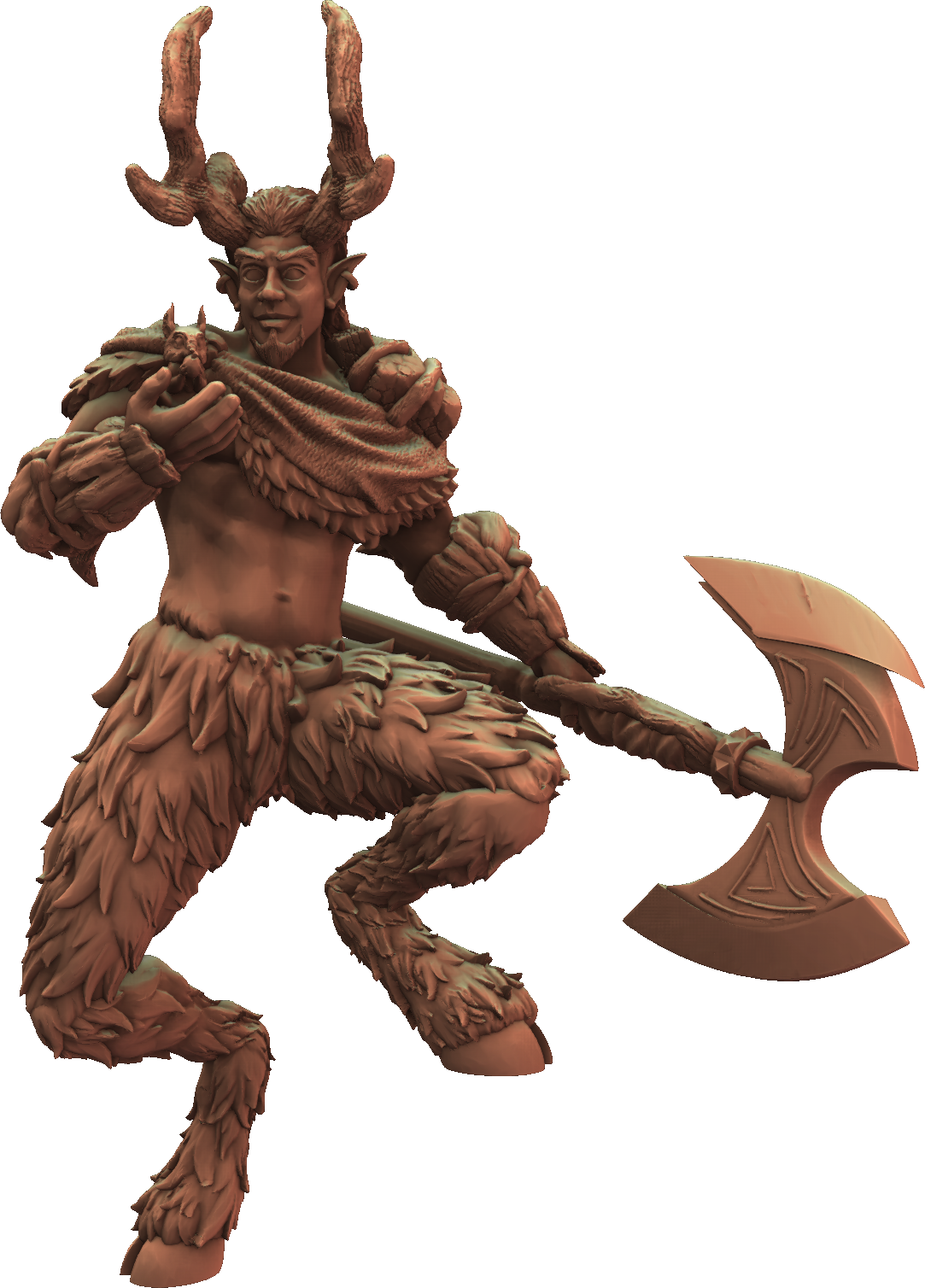 Gilded Lion - Satyr #2 - DnD/TTRPG Figure/Miniature
