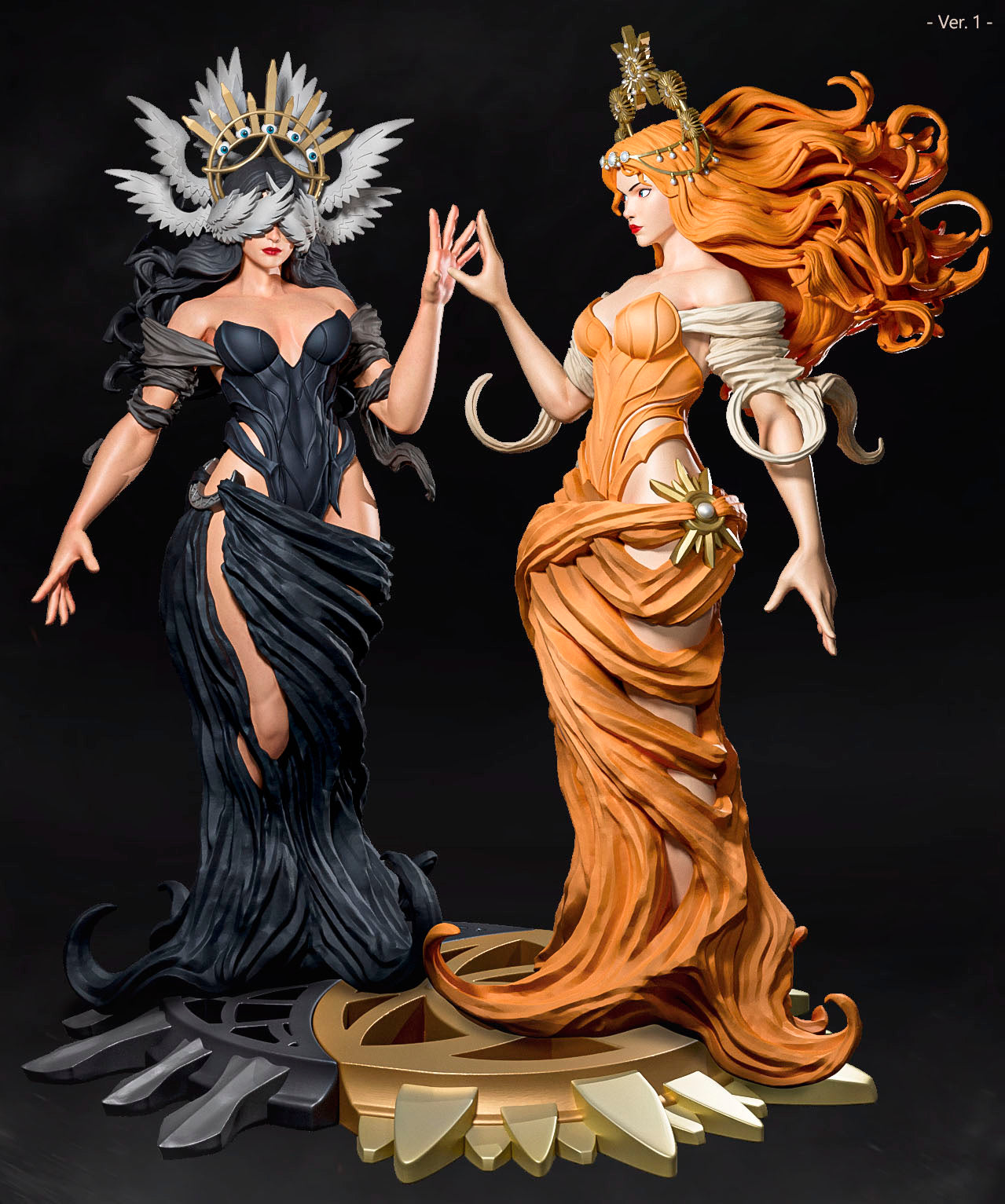 Amra 3D Art - Witcher Elements - Life & Death - 80mm Pin Up/Figure/Model/Diorama - Helios3DPrinting