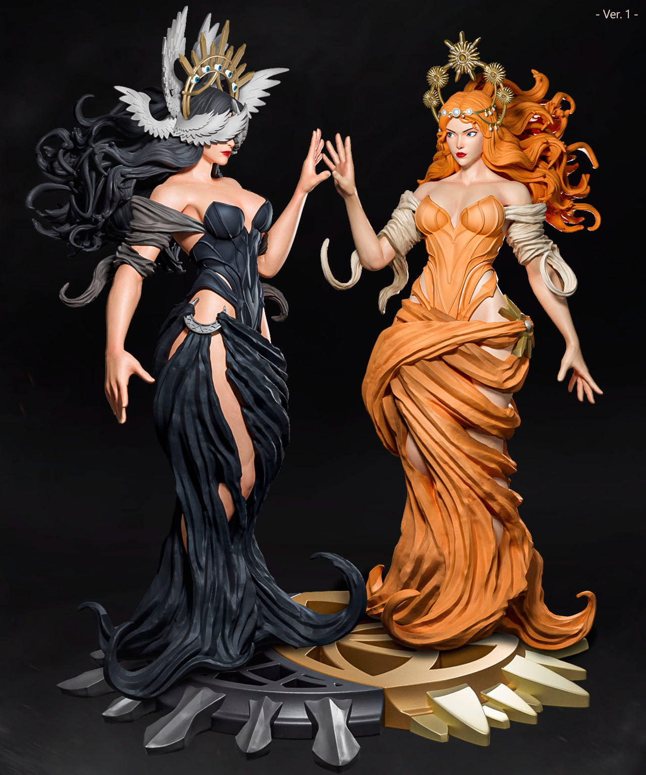 Amra 3D Art - Witcher Elements - Life & Death - 80mm Pin Up/Figure/Model/Diorama - Helios3DPrinting