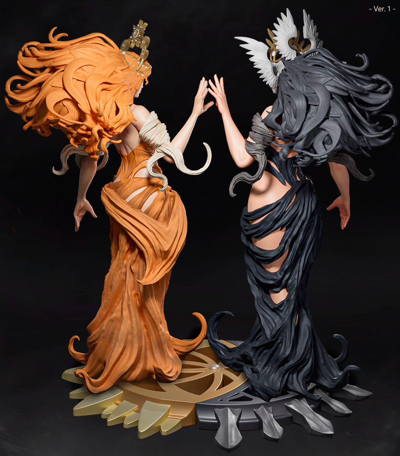 Amra 3D Art - Witcher Elements - Life & Death - 80mm Pin Up/Figure/Model/Diorama - Helios3DPrinting