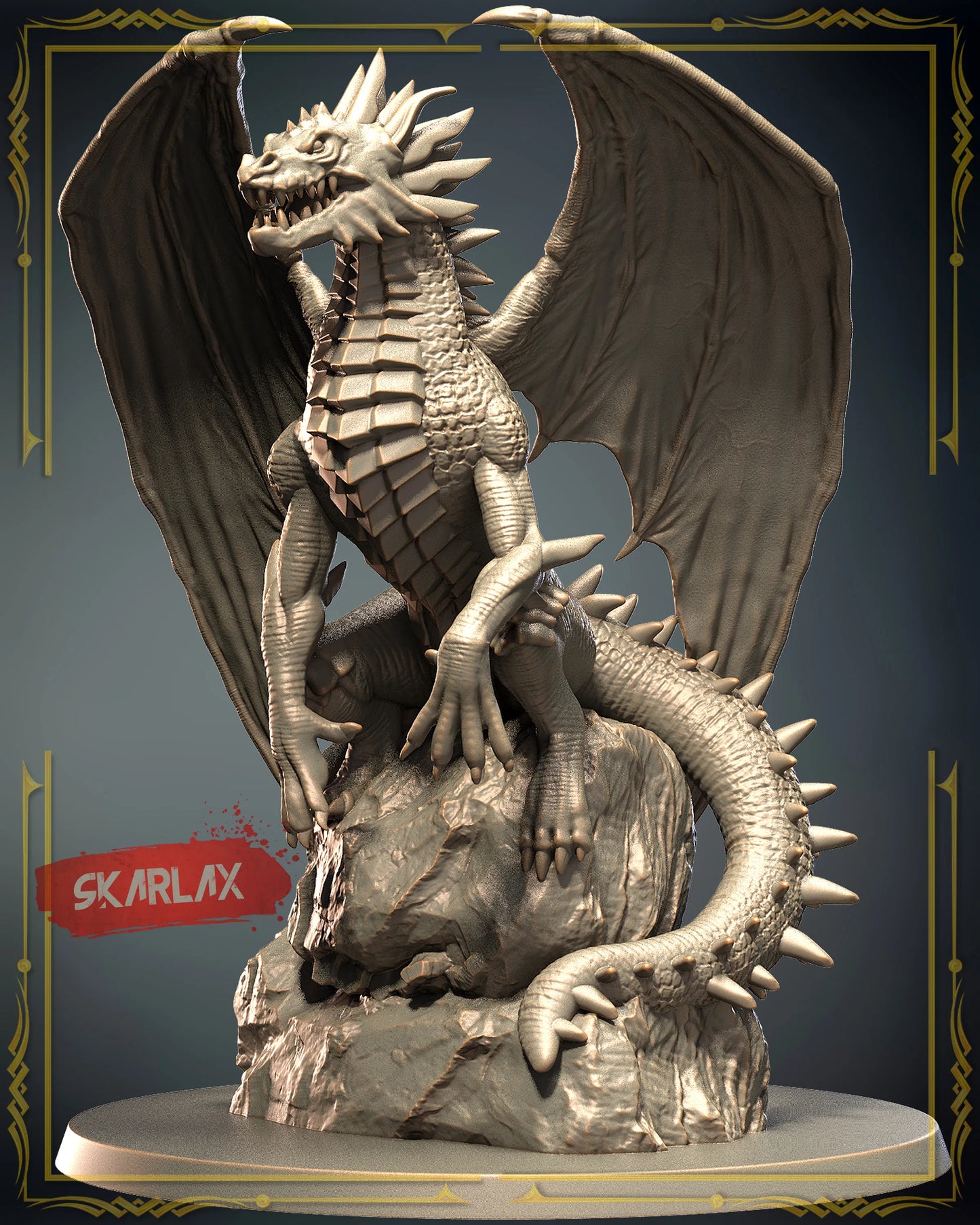 3D IPStudios - Dragons Worlds #1 - Skarlax - DnD/TTRPG Figure/Miniature