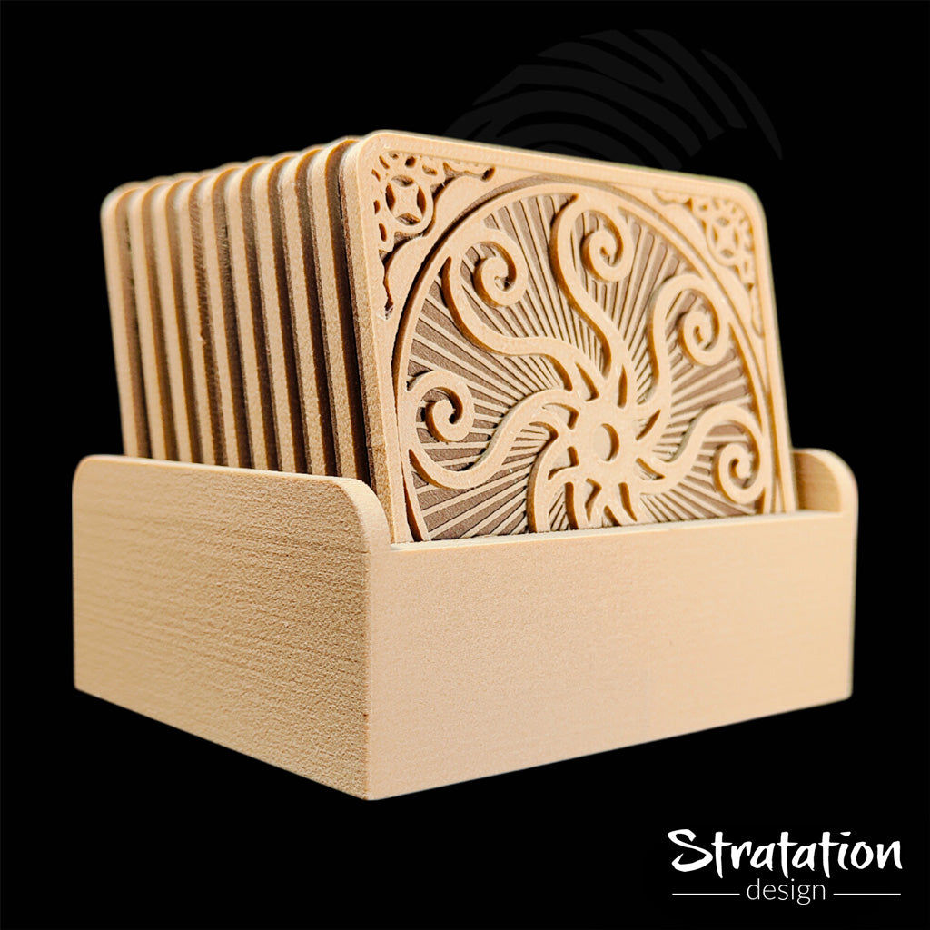 Stratation Design - Drinks & Dragon Square Coasters - DnD/TTRPG/Roleplaying/Wargames