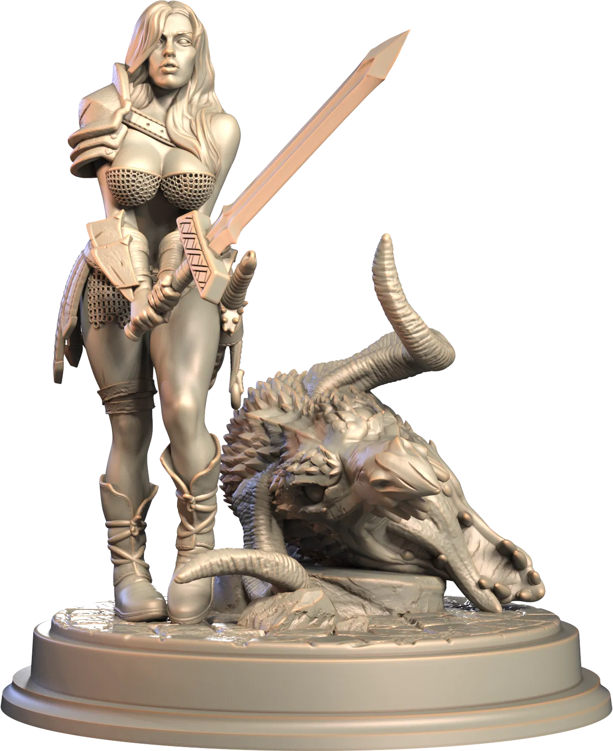 3D IPStudios - Barbarians - Sylara - 75mm Pin Up/Figure/Model/Diorama