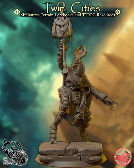 3DPZstudio - Gilded Host - Scarab Priests - DnD/TTRPG Figure/Miniature - Helios3DPrinting