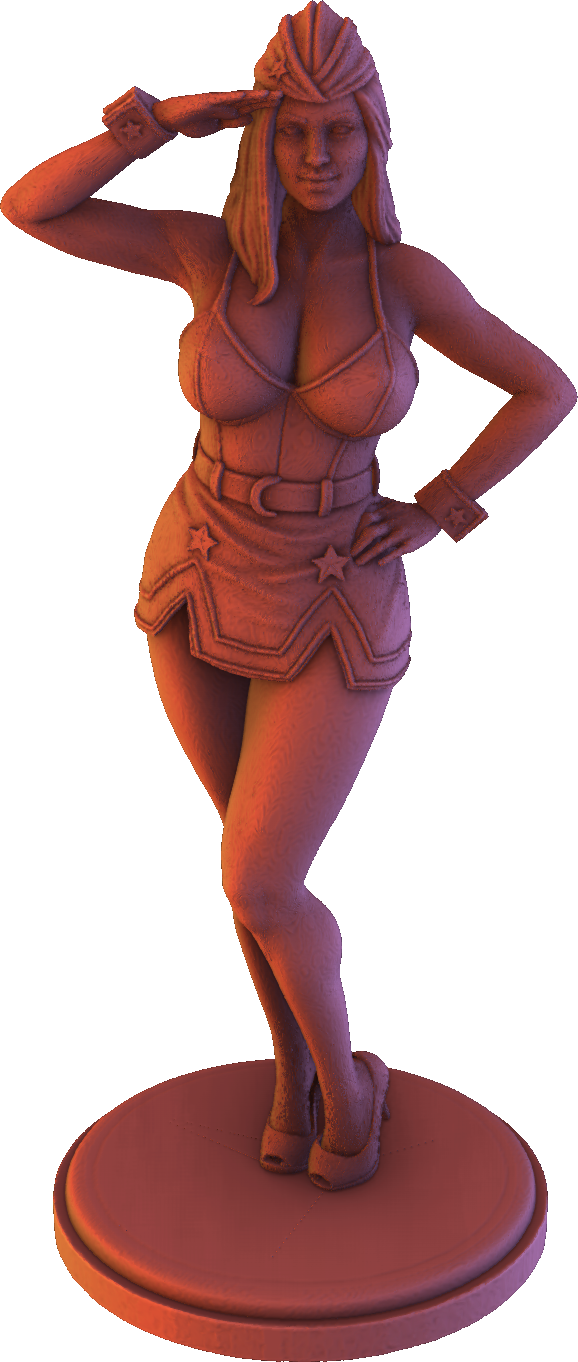 Alexa - Retro Girls - Scarlet - 100mm Pin Up/Figure/Model/Diorama