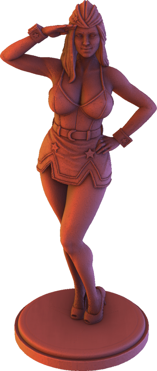 Alexa - Retro Girls - Scarlet - 100mm Pin Up/Figure/Model/Diorama