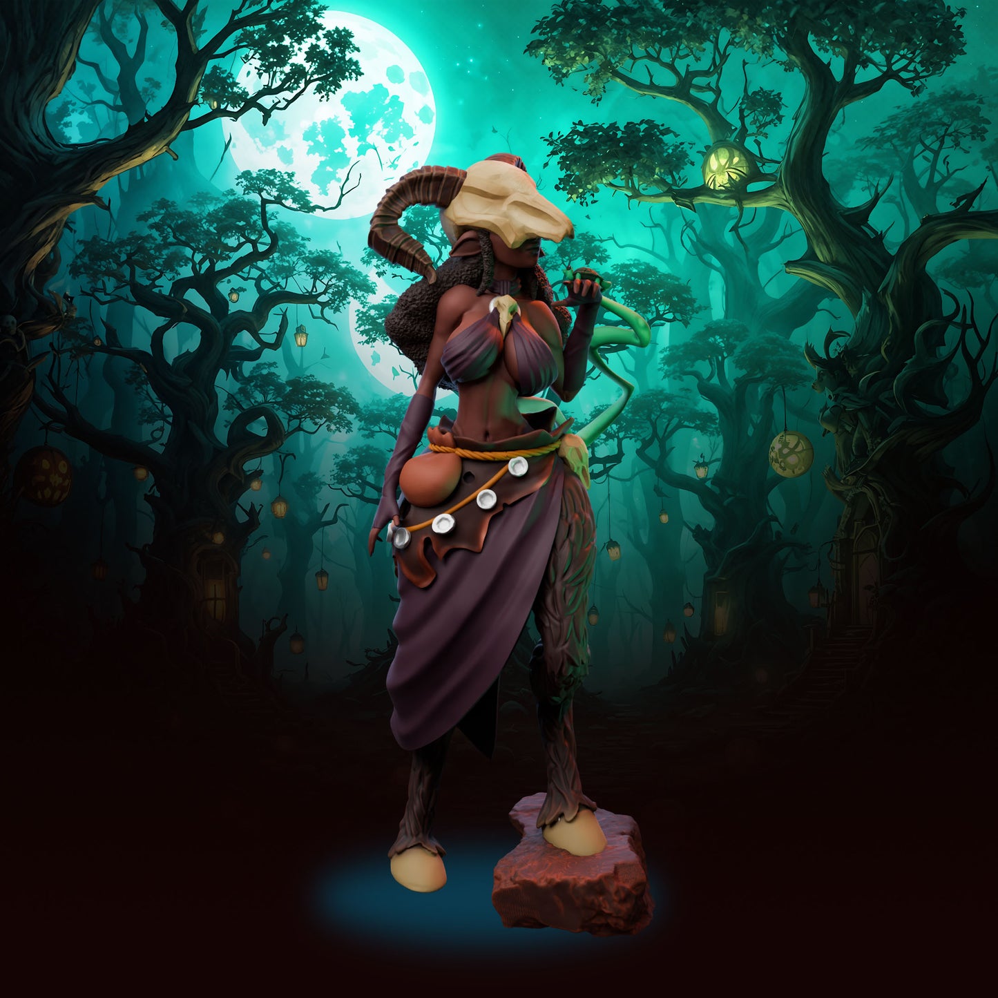 Anexeo's Forge - Woodland Witches - Sedna - 32/75mm Pin Up/Figure/Model/Diorama - Helios3DPrinting