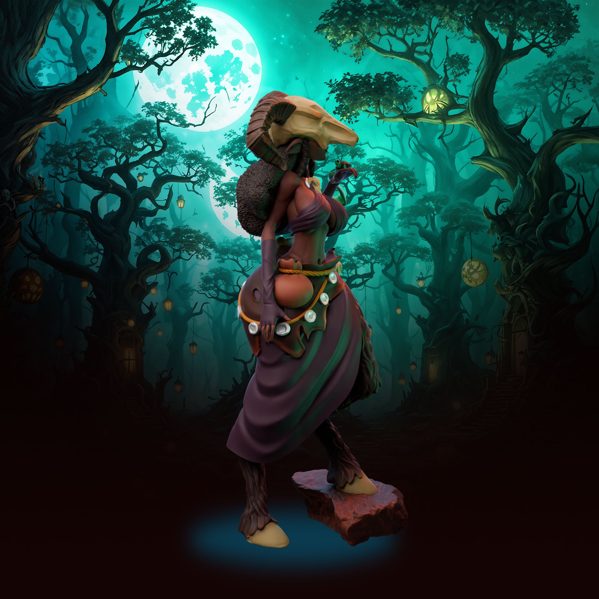 Anexeo's Forge - Woodland Witches - Sedna - 32/75mm Pin Up/Figure/Model/Diorama - Helios3DPrinting