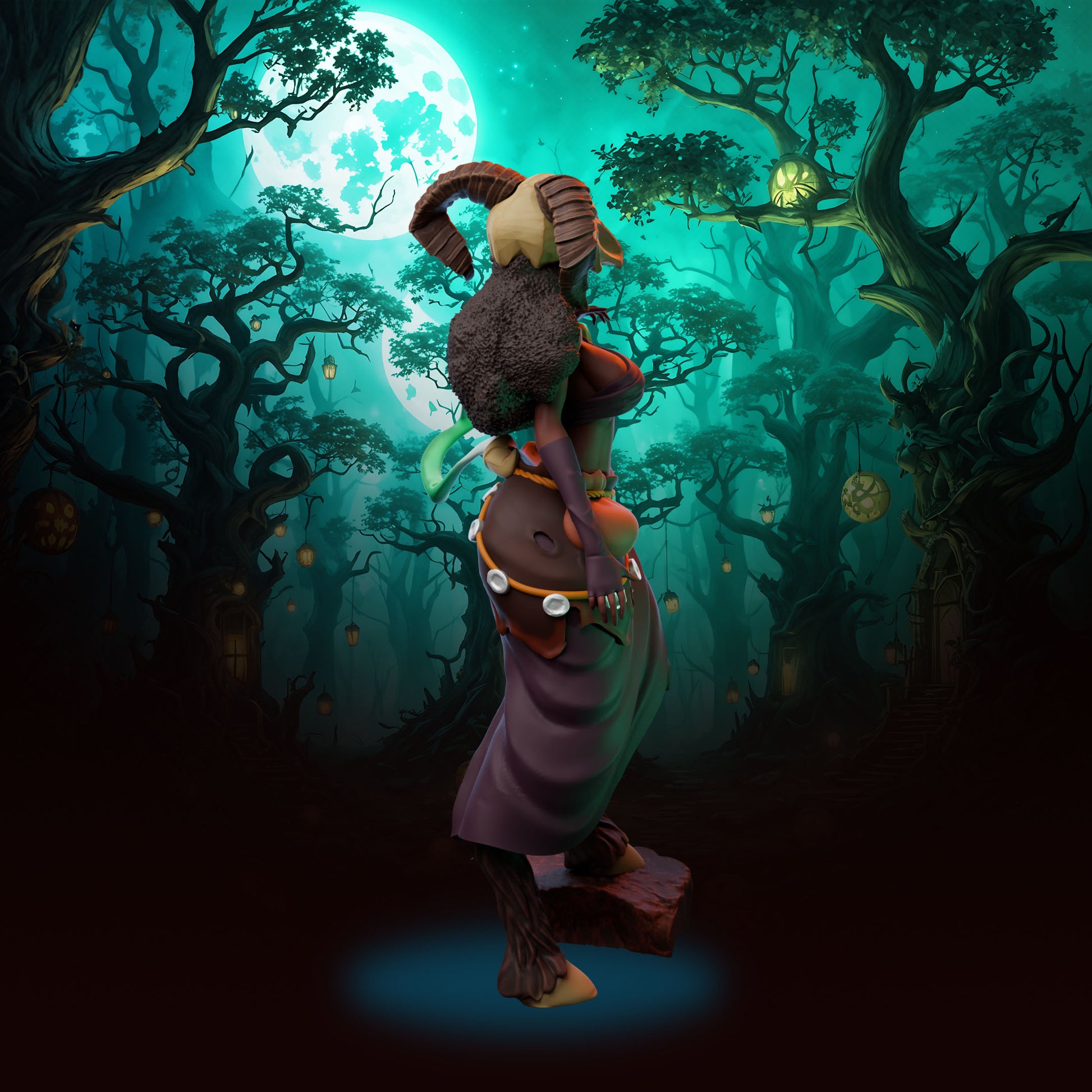 Anexeo's Forge - Woodland Witches - Sedna - 32/75mm Pin Up/Figure/Model/Diorama - Helios3DPrinting