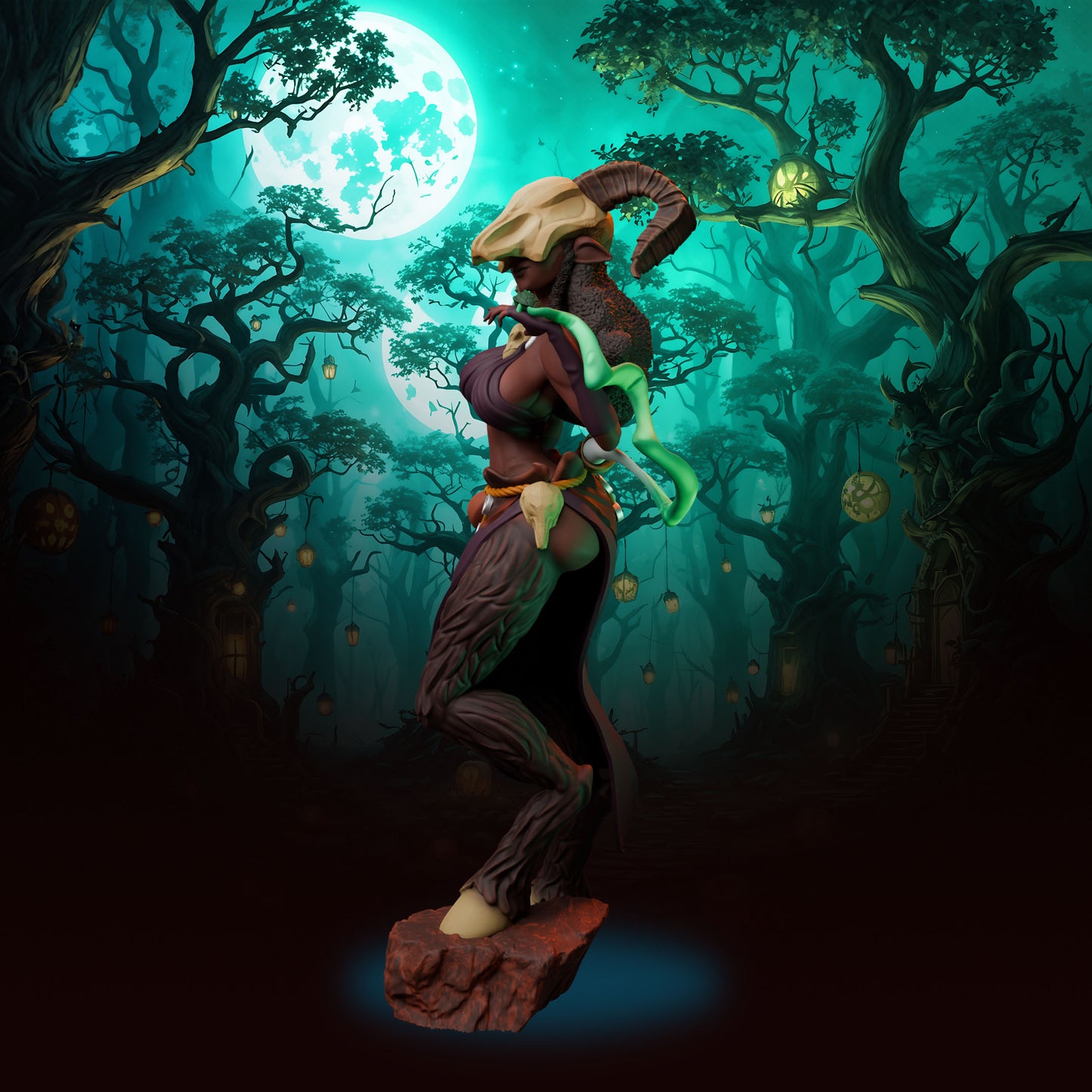 Anexeo's Forge - Woodland Witches - Sedna - 32/75mm Pin Up/Figure/Model/Diorama - Helios3DPrinting