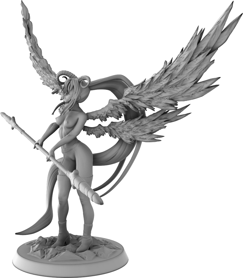 Anvil Wargames - Seduced By Fire - 75mm Pin Up/Figure/Model/Diorama - Helios3DPrinting