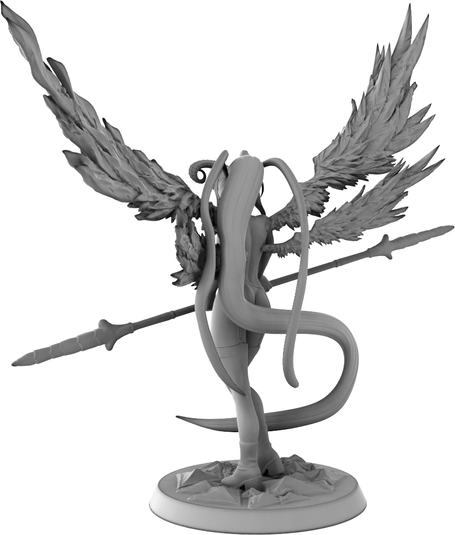 Anvil Wargames - Seduced By Fire - 75mm Pin Up/Figure/Model/Diorama - Helios3DPrinting