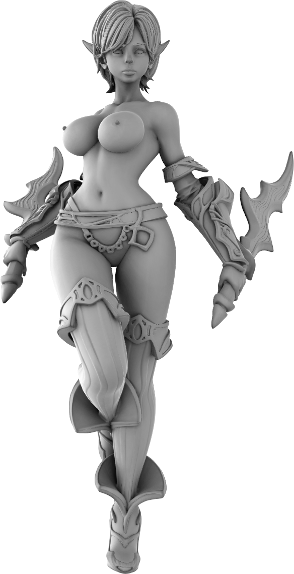 Lady Miniatures - Eladrin Elves - Seluna - 75mm Pin Up/Figure/Model/Diorama