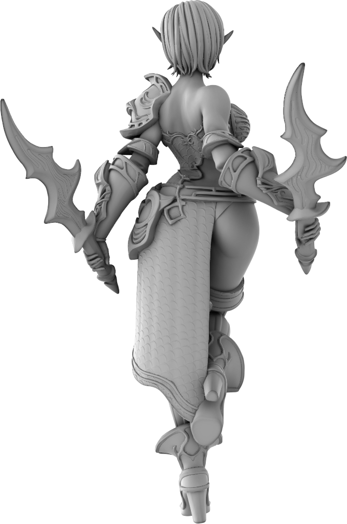 Lady Miniatures - Eladrin Elves - Seluna - 75mm Pin Up/Figure/Model/Diorama