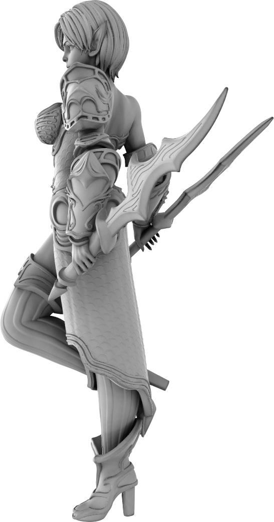 Lady Miniatures - Eladrin Elves - Seluna - 75mm Pin Up/Figure/Model/Diorama