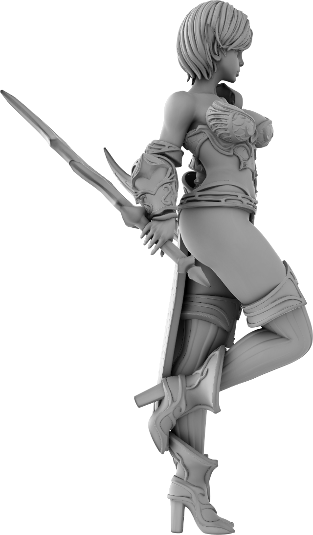 Lady Miniatures - Eladrin Elves - Seluna - 75mm Pin Up/Figure/Model/Diorama