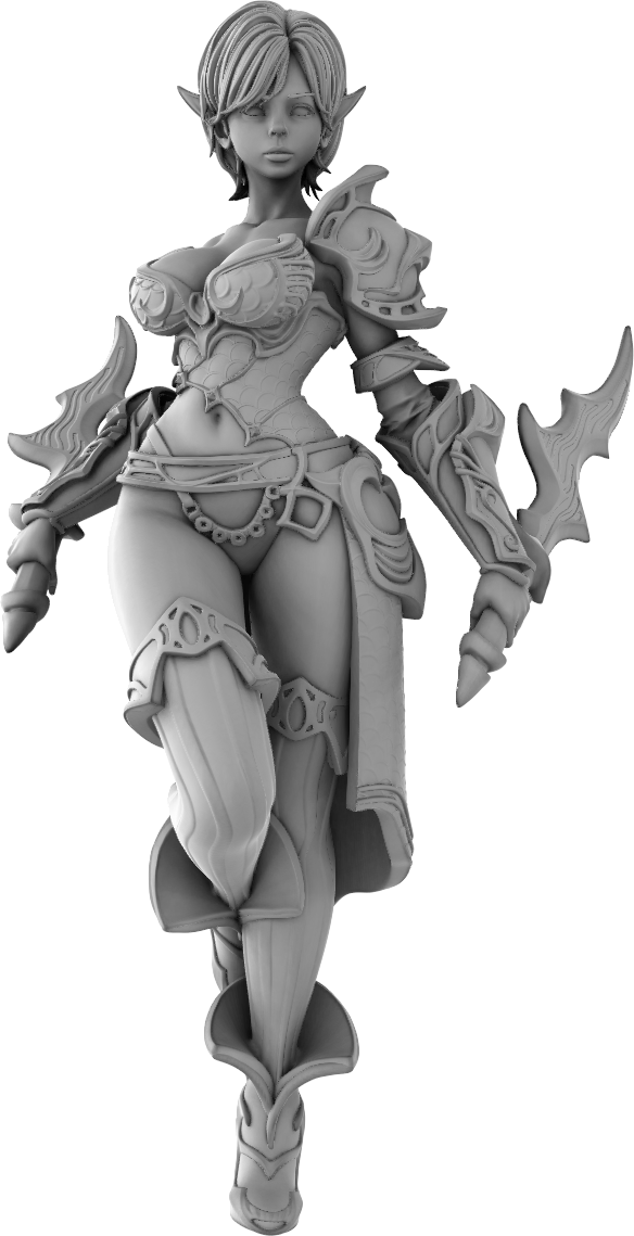 Lady Miniatures - Eladrin Elves - Seluna - 75mm Pin Up/Figure/Model/Diorama