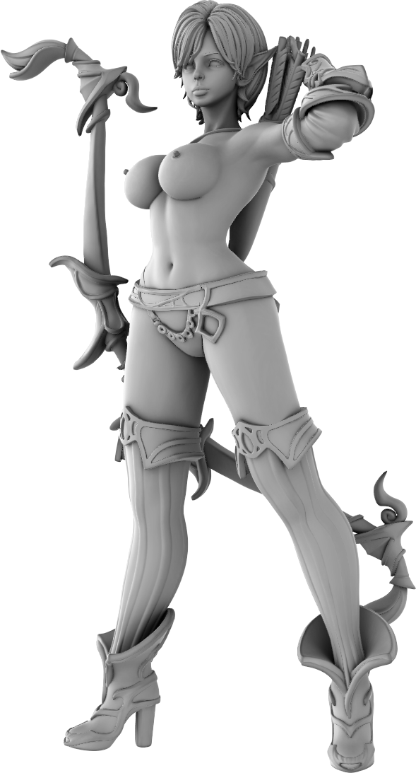 Lady Miniatures - Eladrin Elves - Seluna - 75mm Pin Up/Figure/Model/Diorama