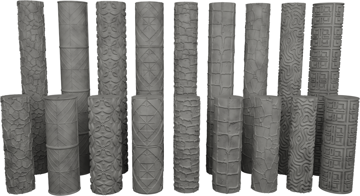 Jorrit - Texture Rollers #12 - Clay Roller for Scenery/TTRPG/Pottery Embossing