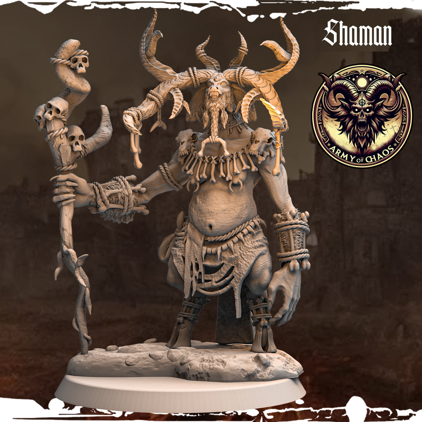 Monolith Arts - Beasts - Shaman #1 - DnD/TTRPG Figure/Miniature