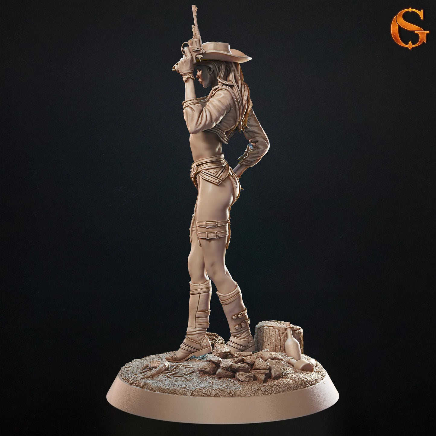 Solgoodcreations - Gunfighter Sixgun Charlene - 75/140mm Pin Up/Figure/Model/Diorama