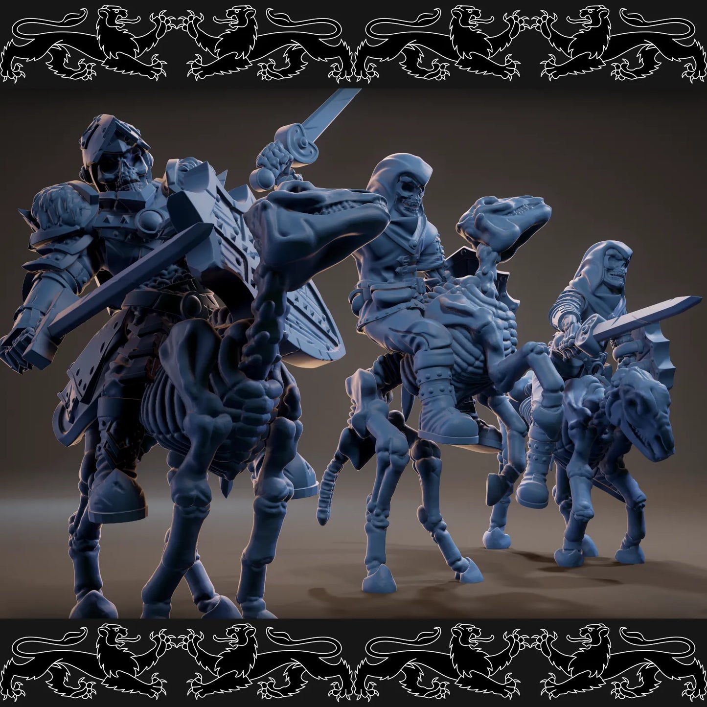 Brayan Nafarrate - Bestiary #3 - Skeleton Riders - DnD/TTRPG Figure/Miniature