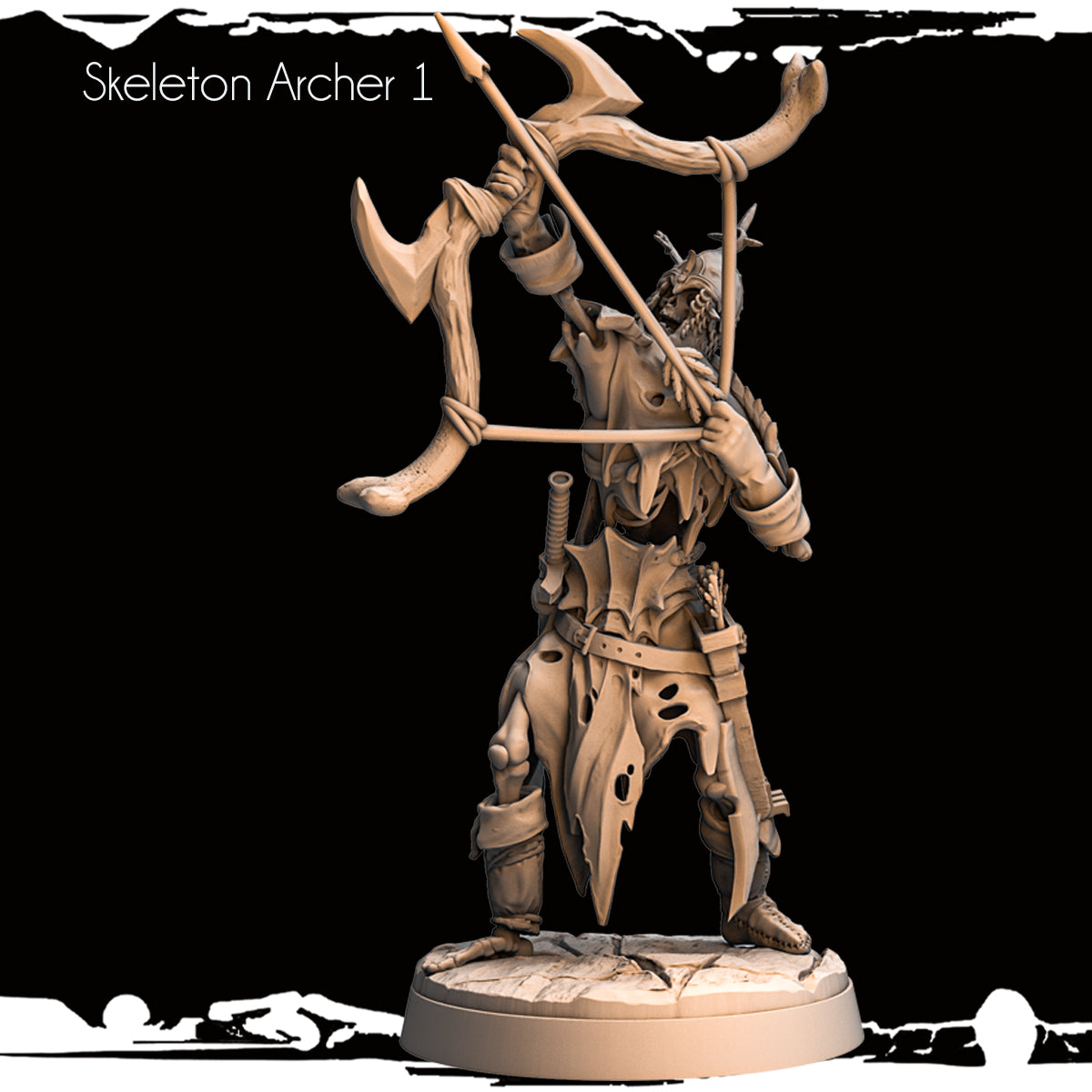 Monolith Arts - Skeletons - Archer - DnD/TTRPG Figure/Miniature
