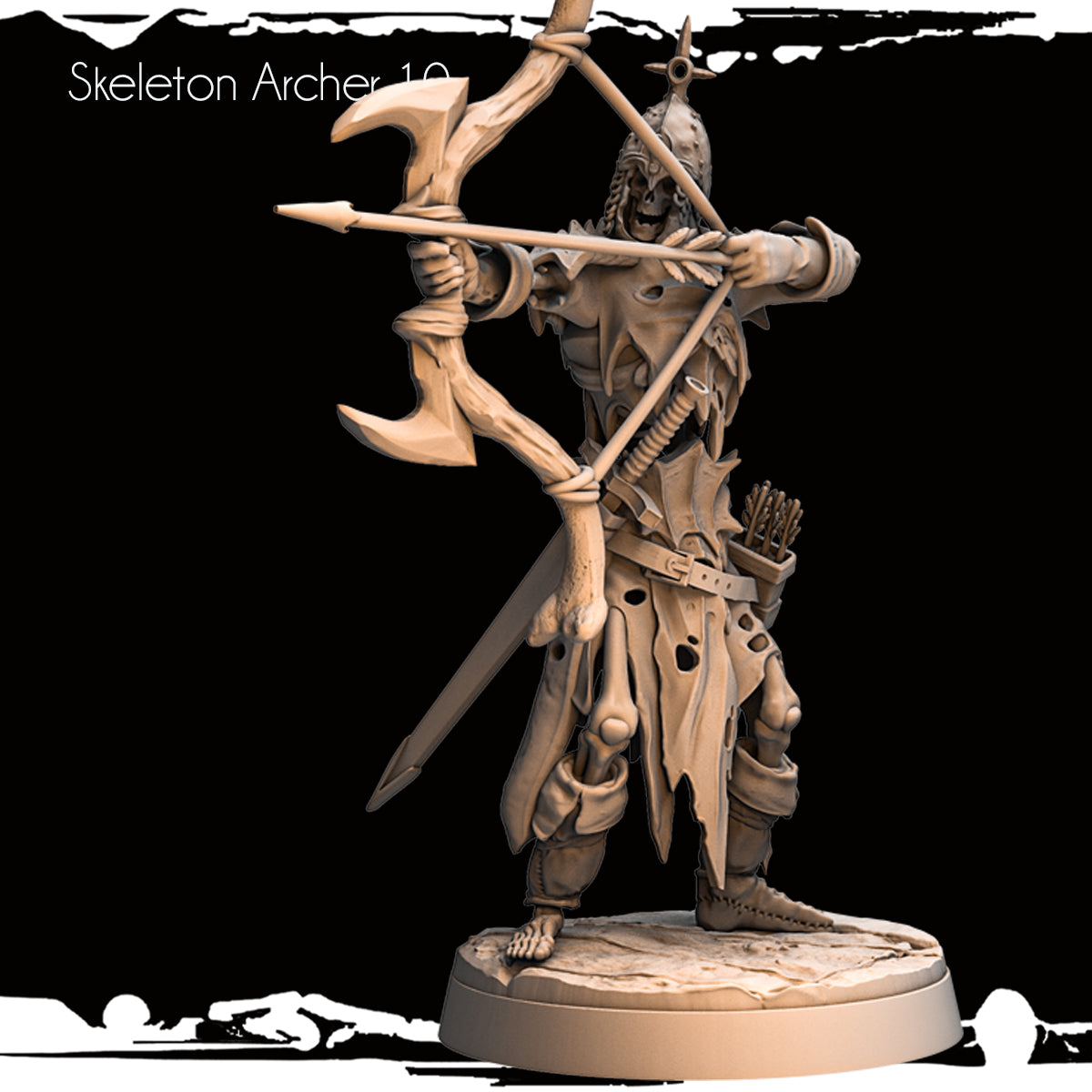 Monolith Arts - Skeletons - Archer - DnD/TTRPG Figure/Miniature