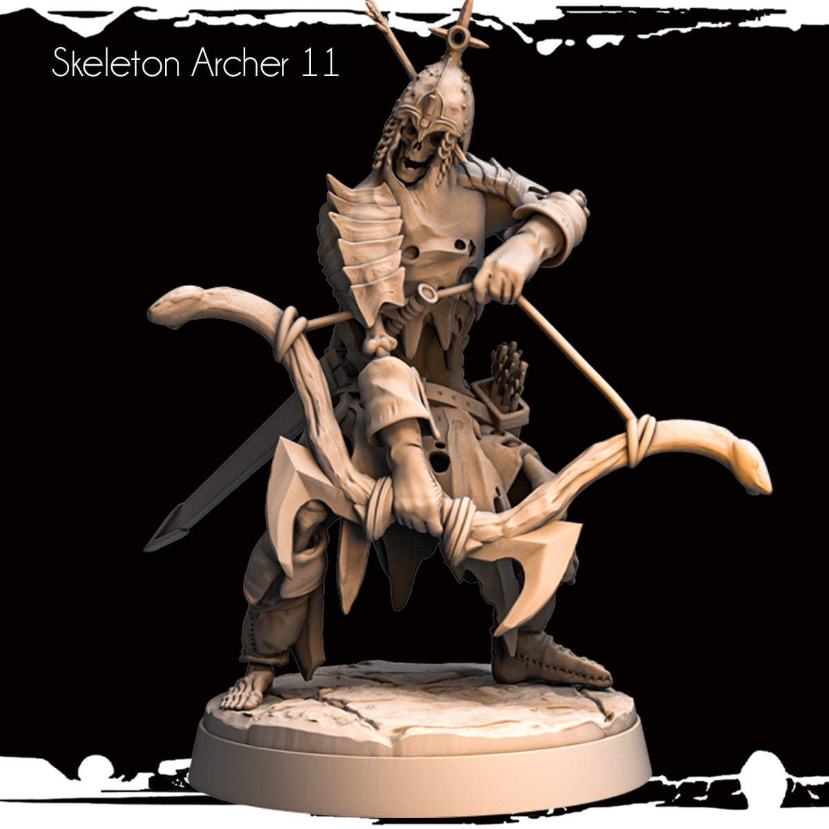 Monolith Arts - Skeletons - Archer - DnD/TTRPG Figure/Miniature