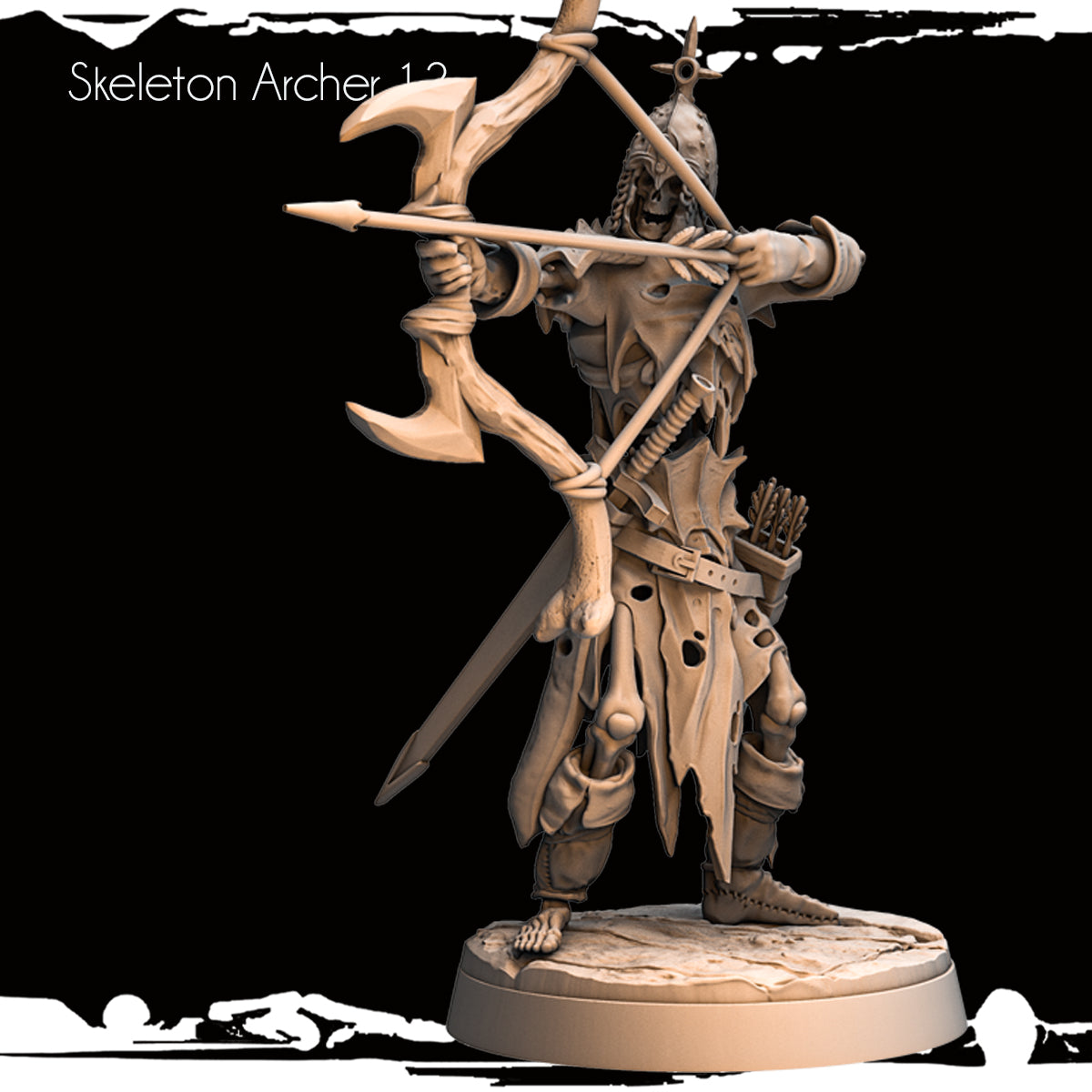 Monolith Arts - Skeletons - Archer - DnD/TTRPG Figure/Miniature