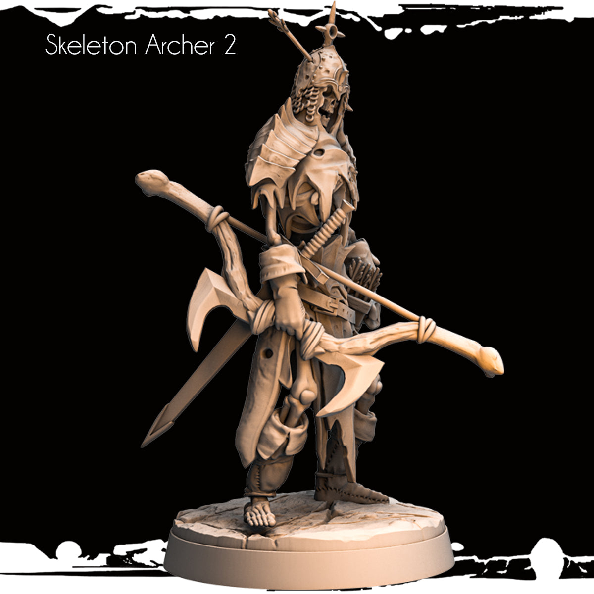 Monolith Arts - Skeletons - Archer - DnD/TTRPG Figure/Miniature