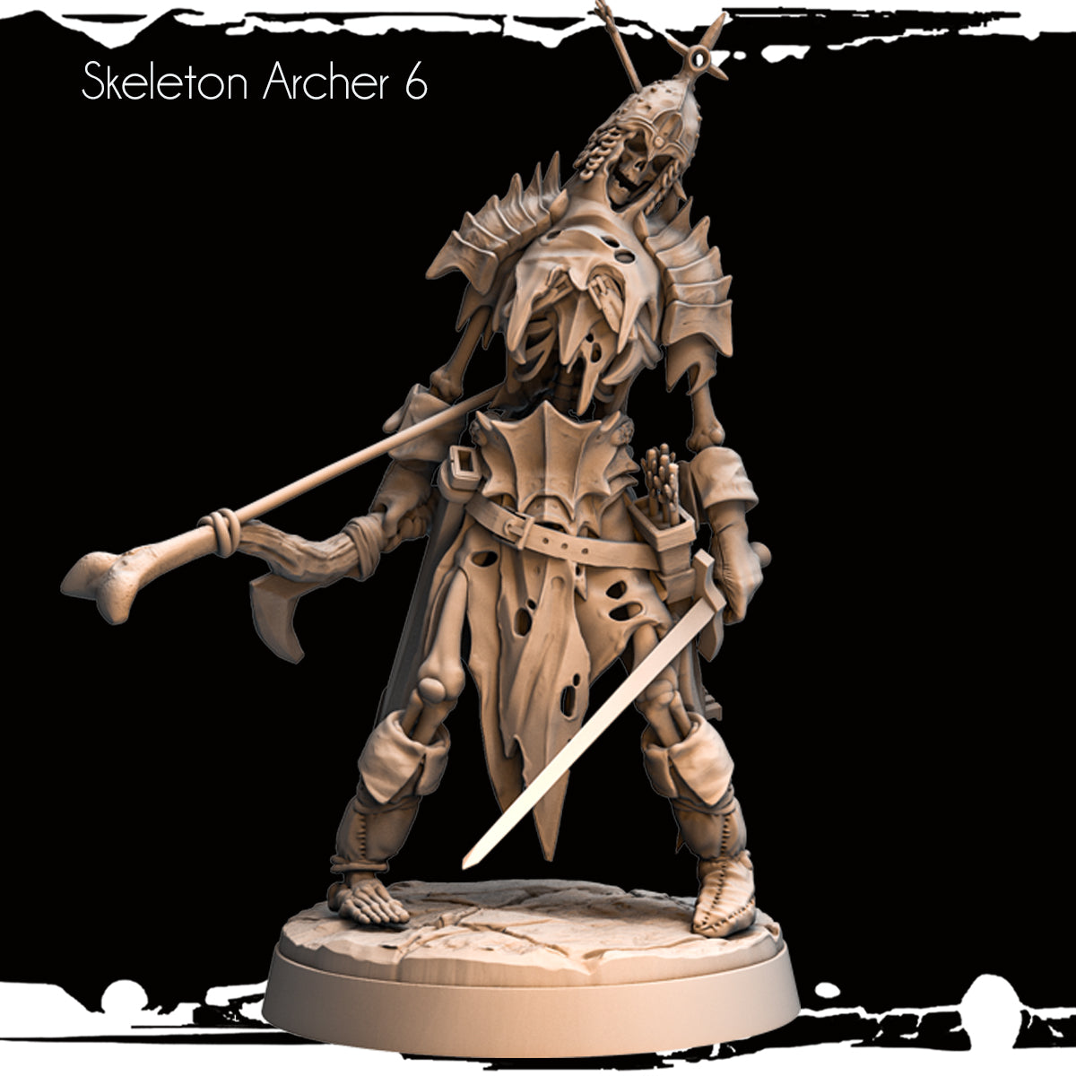 Monolith Arts - Skeletons - Archer - DnD/TTRPG Figure/Miniature