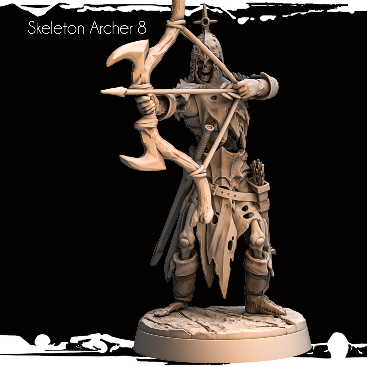 Monolith Arts - Skeletons - Archer - DnD/TTRPG Figure/Miniature