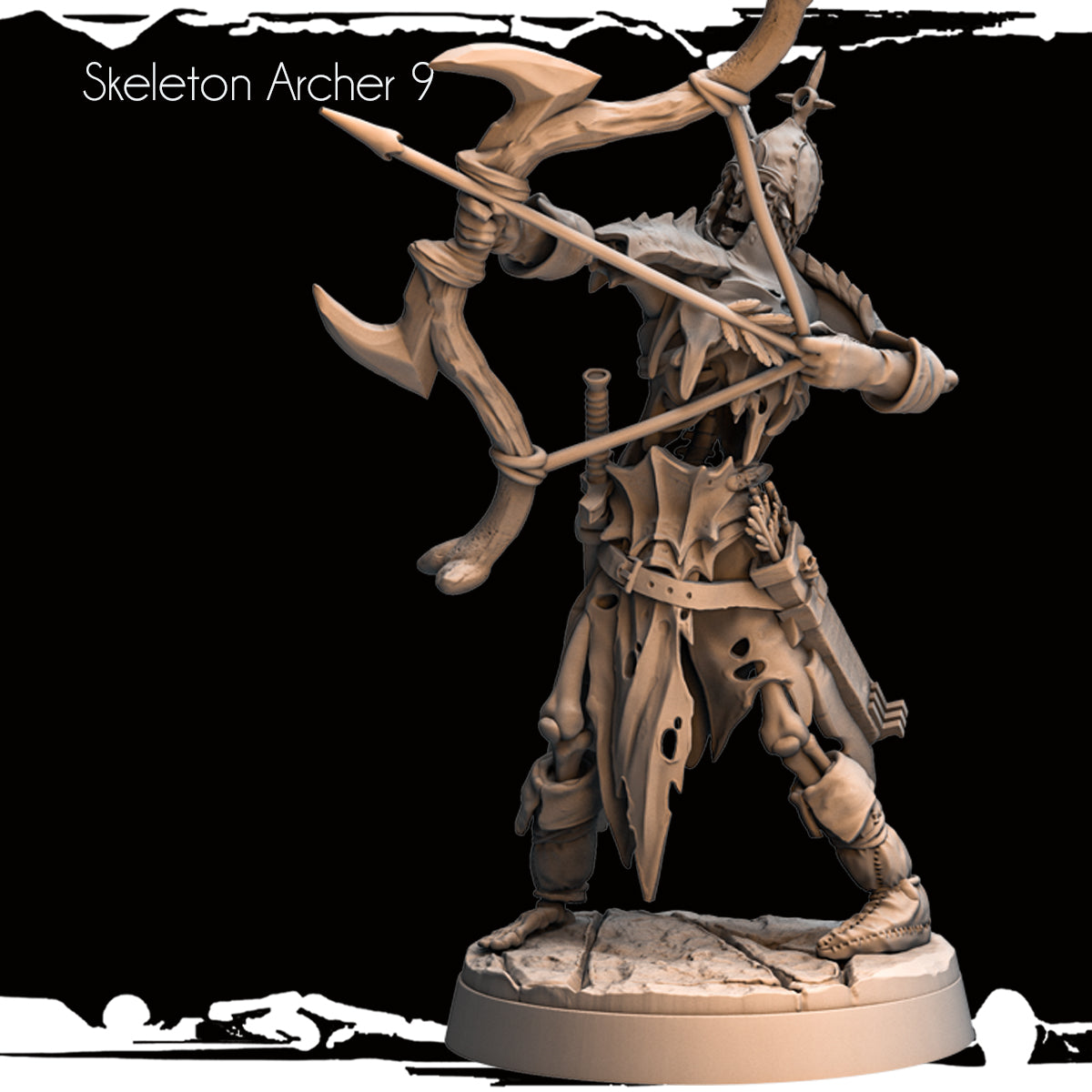 Monolith Arts - Skeletons - Archer - DnD/TTRPG Figure/Miniature