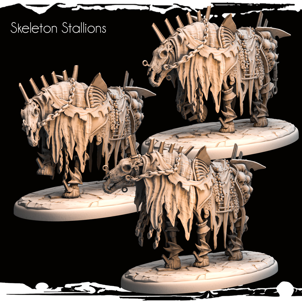 Monolith Arts - Skeletons - Horse - DnD/TTRPG Figure/Miniature