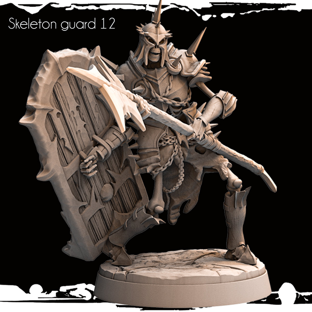 Monolith Arts - Skeletons - Guard - DnD/TTRPG Figure/Miniature
