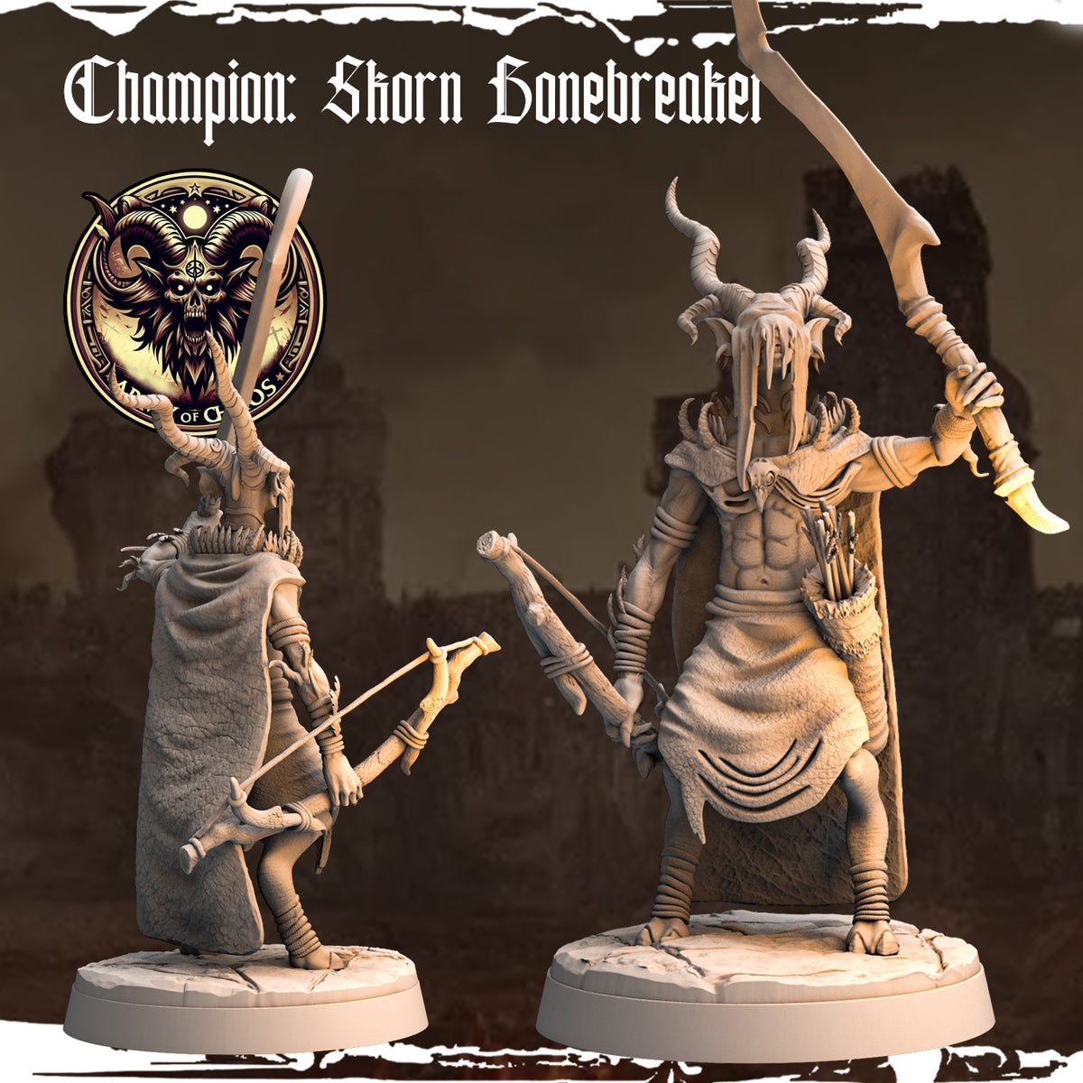 Monolith Arts - Beasts - Skorn Bonebreaker - DnD/TTRPG Figure/Miniature