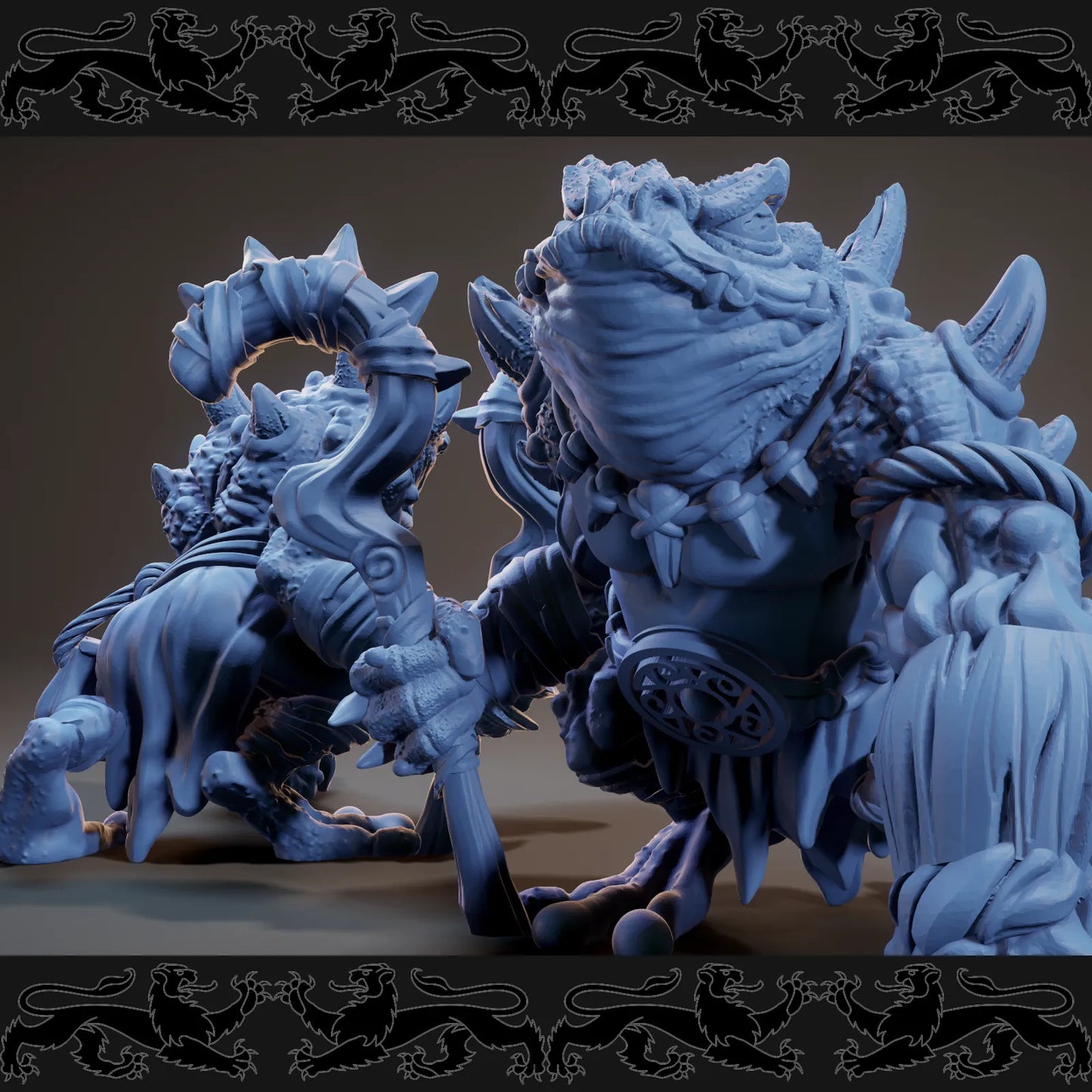 Brayan Nafarrate - Bestiary #3 - Blue Slaad - DnD/TTRPG Figure/Miniature