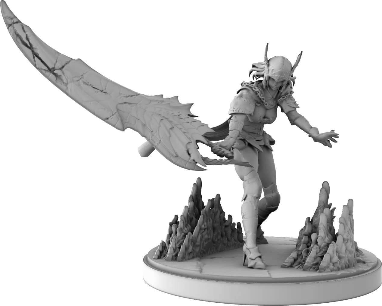 Quest Minis - Slayer of Dragons - 75mm Pin Up/Figure/Model/Diorama