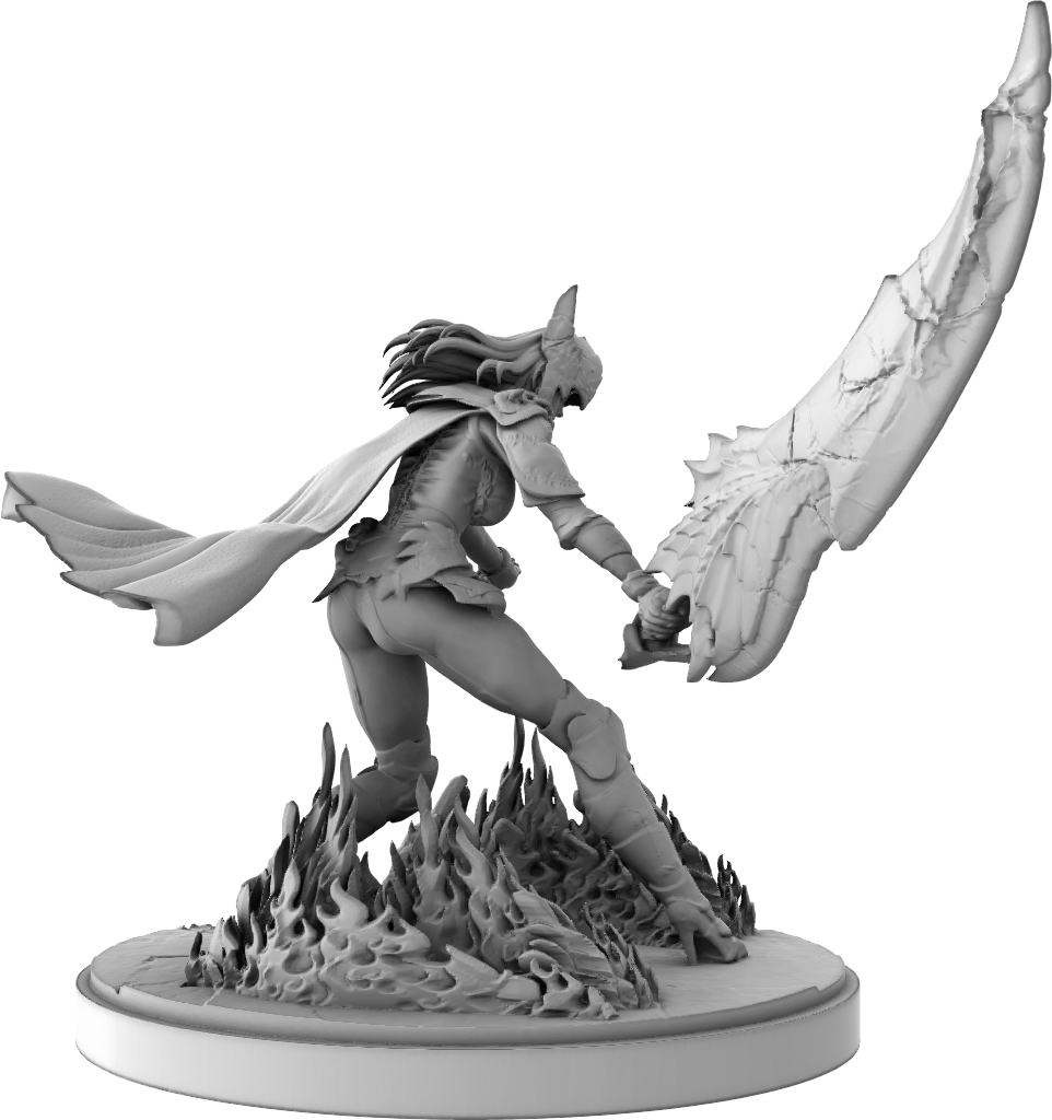 Quest Minis - Slayer of Dragons - 75mm Pin Up/Figure/Model/Diorama