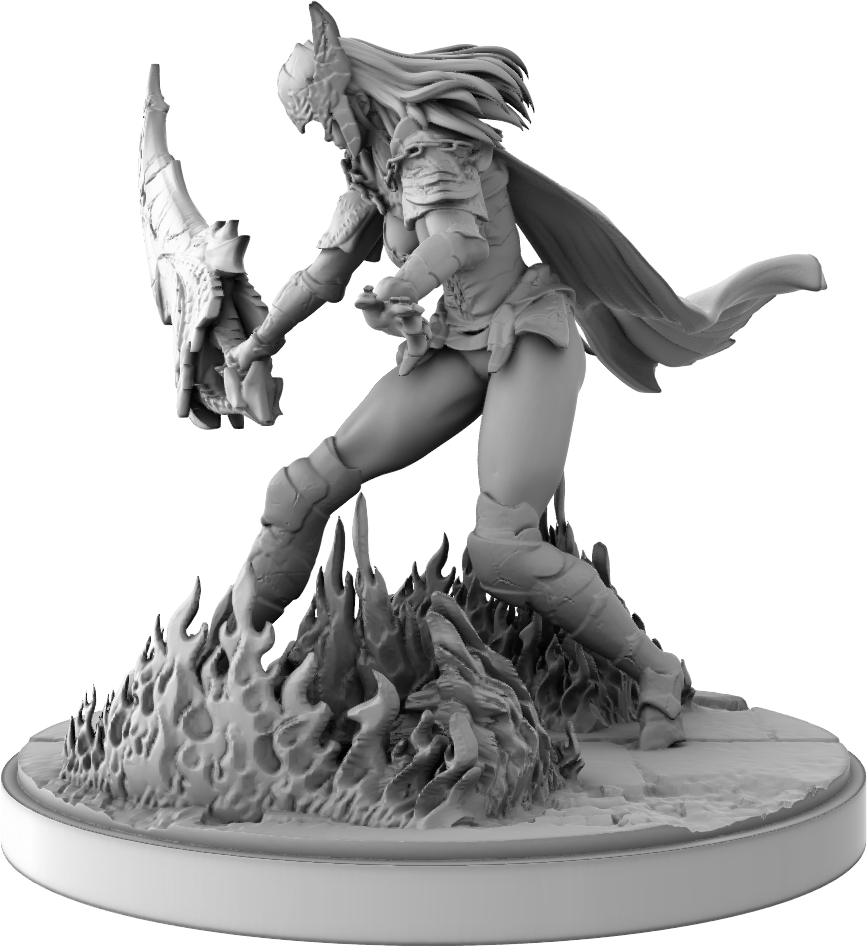 Quest Minis - Slayer of Dragons - 75mm Pin Up/Figure/Model/Diorama