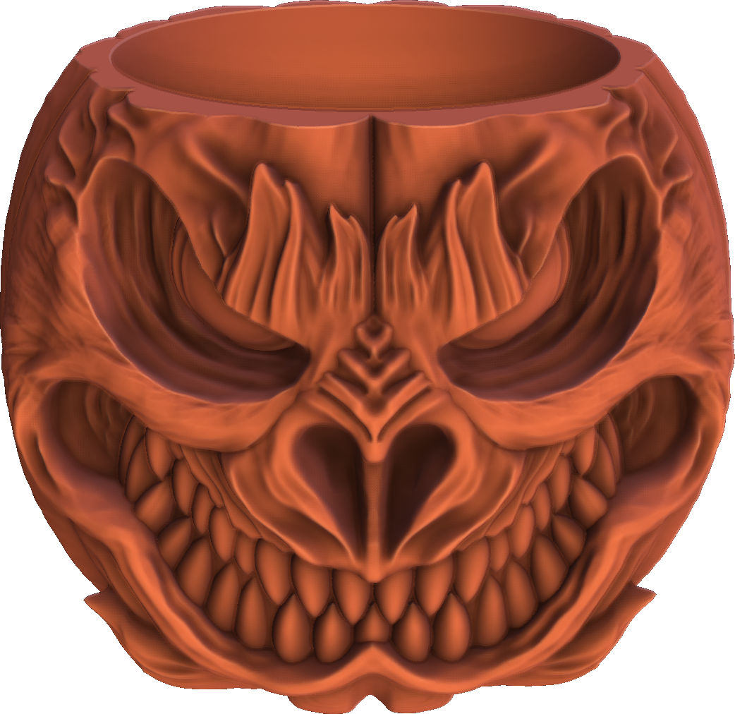 Digital Creative Works - Halloween Pumpkin Jar #6 - Prop/Decoration