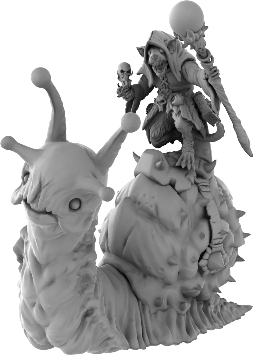 Brayan Nafarrate - Rat w/Snail #1 - DnD/TTRPG Figure/Miniature