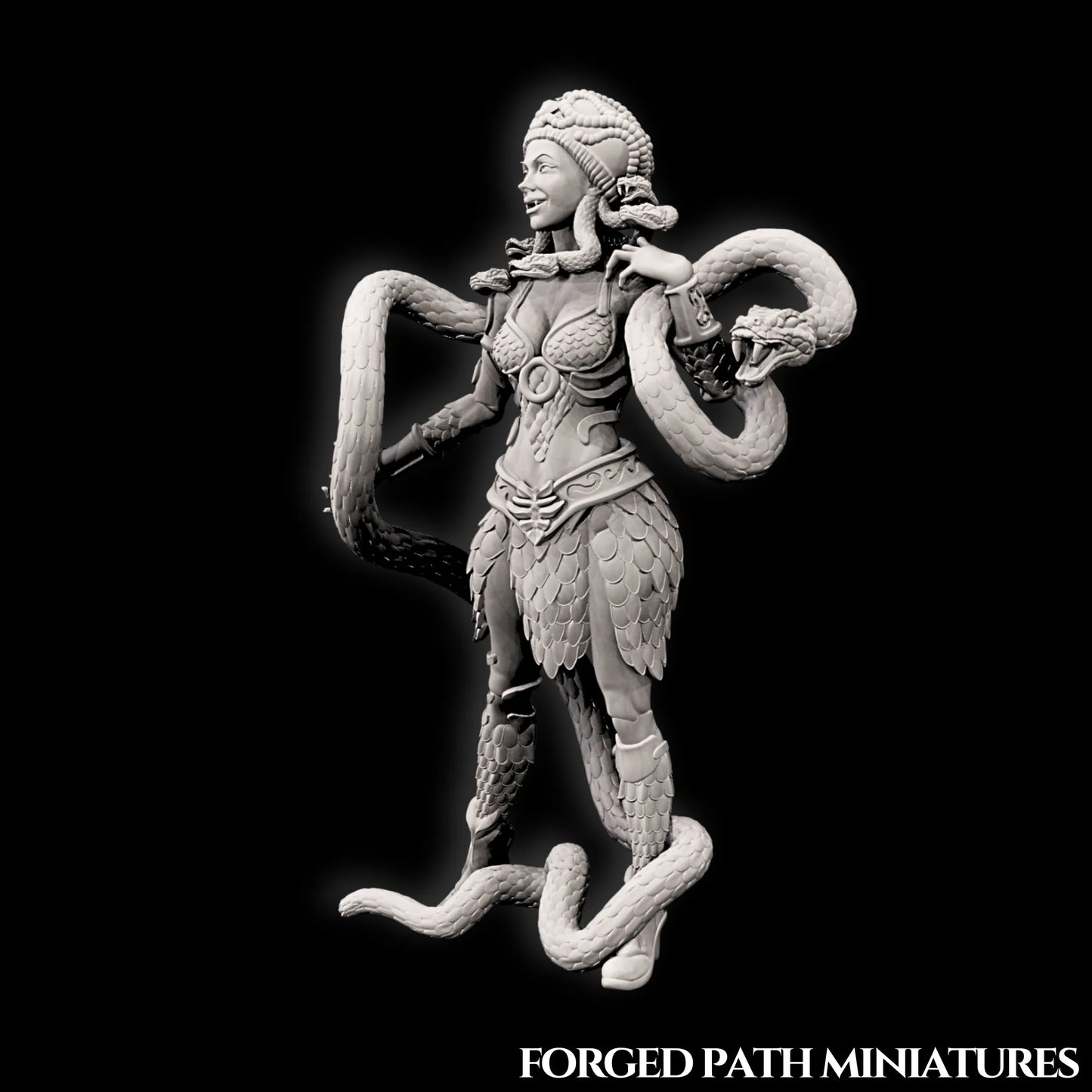 Forged Path - Willowbrook Circus - Snake Charmer - DnD/Pathfinder/TTRPG Figure