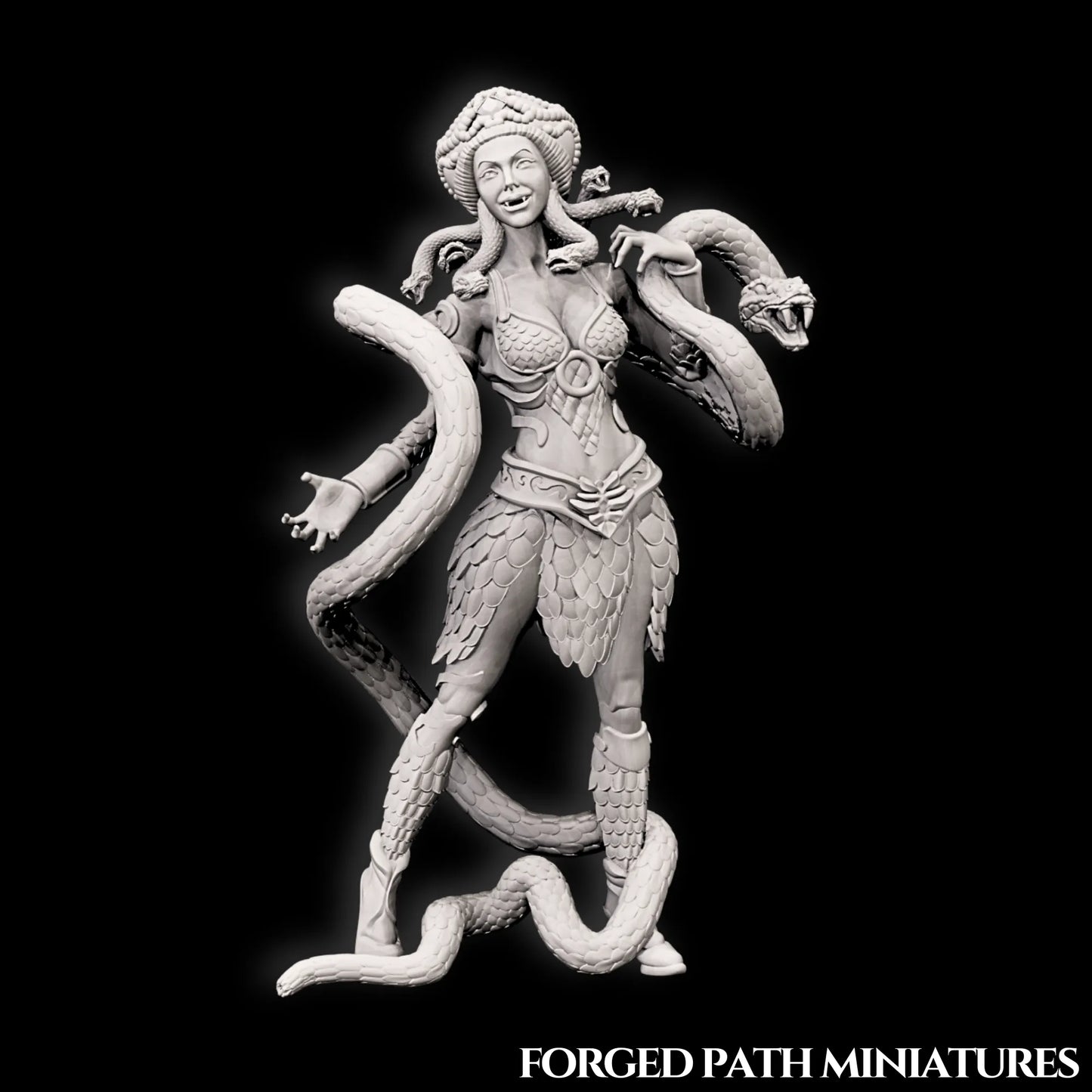 Forged Path - Willowbrook Circus - Snake Charmer - DnD/Pathfinder/TTRPG Figure