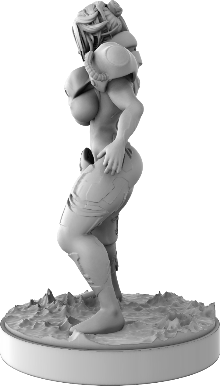 Mini Orange - Space Bounty Hunter - 75mm Pin Up/Figure/Model/Diorama