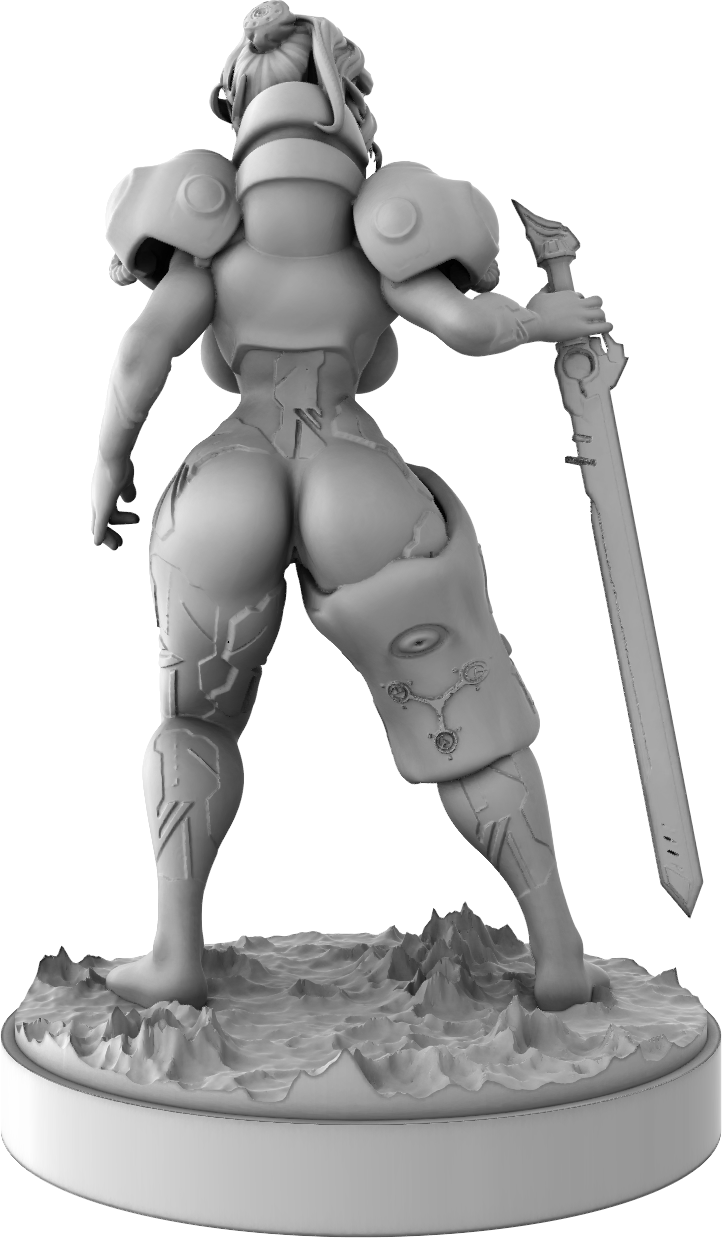 Mini Orange - Space Bounty Hunter - 75mm Pin Up/Figure/Model/Diorama