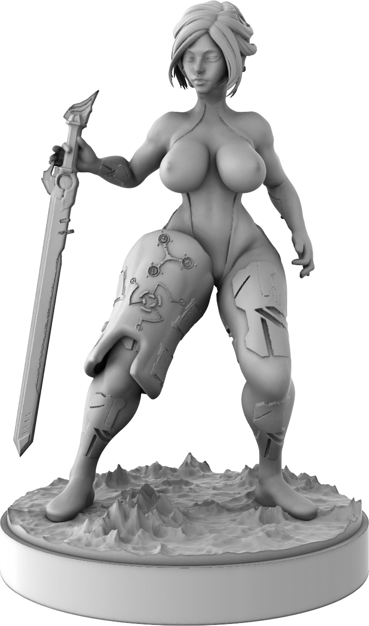 Mini Orange - Space Bounty Hunter - 75mm Pin Up/Figure/Model/Diorama