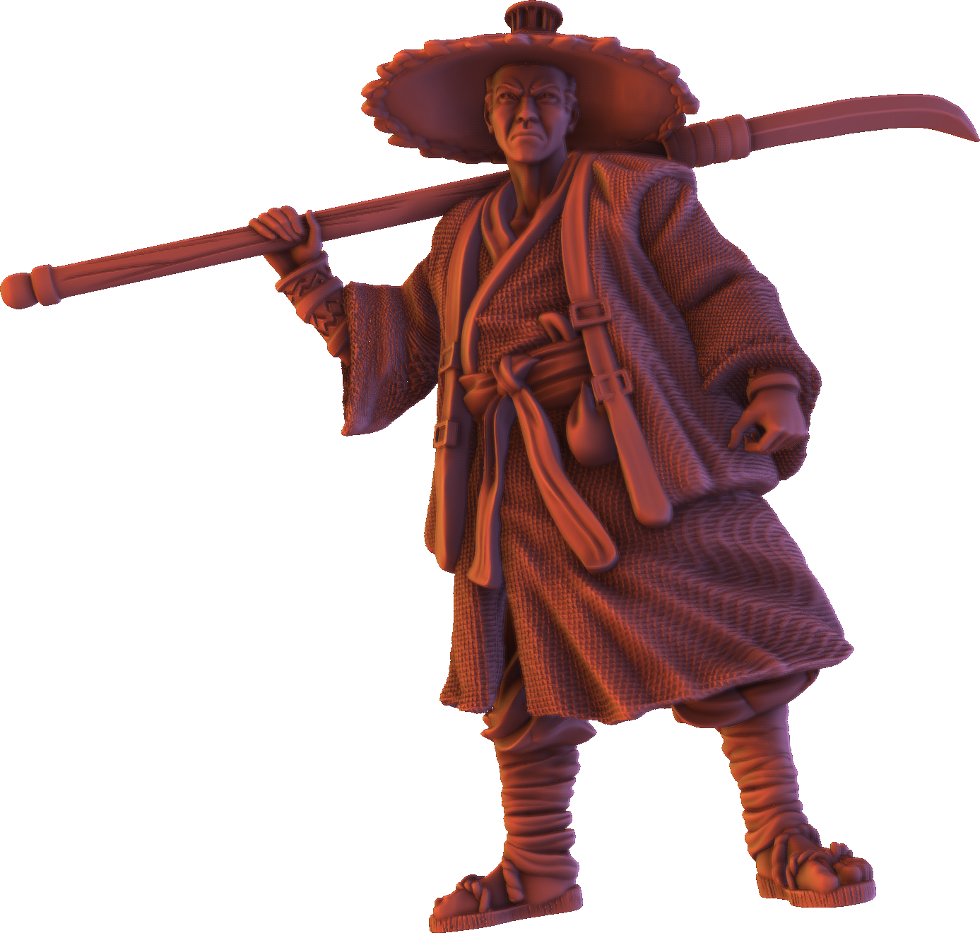 Forged Path - Tokugawa Ronin - Spearman - DnD/Pathfinder/TTRPG Figure